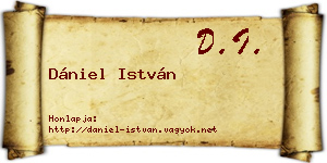 Dániel István névjegykártya